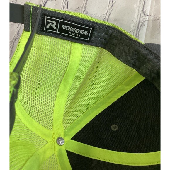 Richardson Cap Hat Unisex Snapback Color Gray Yellow Dock & Decoy Truckers - Picture 7 of 7